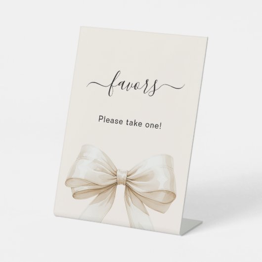 Signe De Table Nœud beige crème favori (Recto)