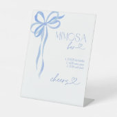 Signe De Table Nœud Bleu Quelque Chose de Bleu Avant Que Je Ne Le (Recto)