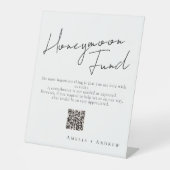 Signe De Table Noir Blanc Minimal Script Mariage élégant (Recto)