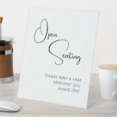 Signe De Table Noir Blanc Script Contemporain Mariage Siège ouver (In SItu)