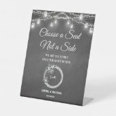 Signe De Table Noir Choisir un siège pas un Mariage latéral (Recto)