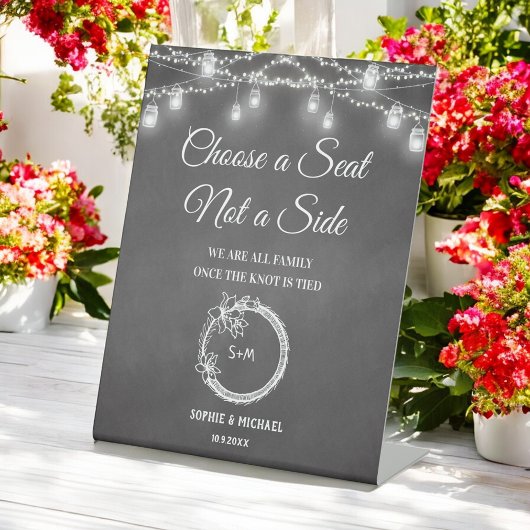 Signe De Table Noir Choisir un siège pas un Mariage latéral