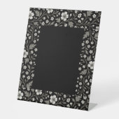 Signe De Table Noir Hawthorn Floral Conception de frontières (Recto)
