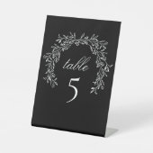 Signe De Table Noir Luxe Classic Botanique Crest Table (Recto)