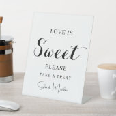Signe De Table Noir manuscrit Script Mariage Dessert Table Ped (In SItu)