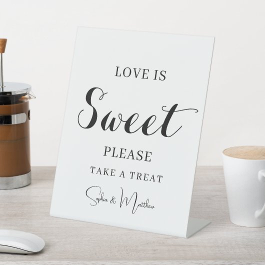 Signe De Table Noir manuscrit Script Mariage Dessert Table Ped (In SItu)