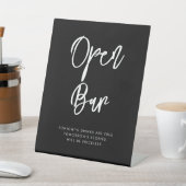 Signe De Table Noir moderne contemporain Open Bar (In SItu)