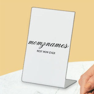 Signe De Table Nom de la calligraphie personnalisée de la meilleu