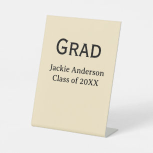 Signe De Table nom de lettre gras diplômé promotion 20XX pastel j