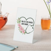 Signe De Table Nom de l'infirmière étudiante-inscrite-ancienne (In SItu)