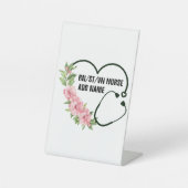 Signe De Table Nom de l'infirmière étudiante-inscrite-ancienne (Recto)