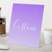 Signe De Table Nom de script cursif & ombre violet clair modifiab (In SItu)