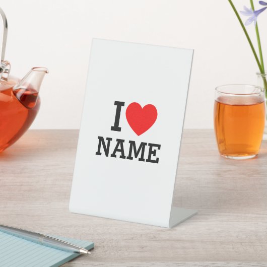 Signe De Table Nom du coeur (In SItu)