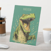 Signe De Table Nom personnalisé / Crocodile de texte (In SItu)