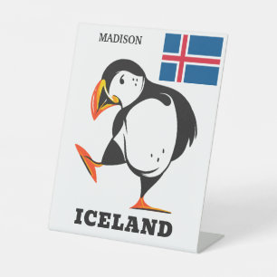 Signe De Table Nom personnalisé Islande