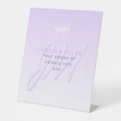 Signe De Table Nom professionnel et Modèle Slogan | Violet clair (Recto)