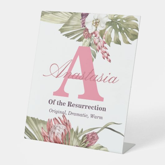 Signe De Table Nom Signification de Anastasia (Recto)