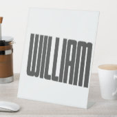 SIGNE DE TABLE NOM TYPOGRAPHIE WILLIAM (In SItu)
