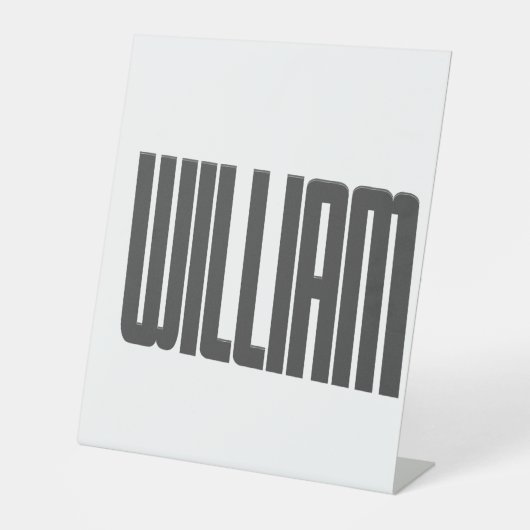 SIGNE DE TABLE NOM TYPOGRAPHIE WILLIAM (Recto)