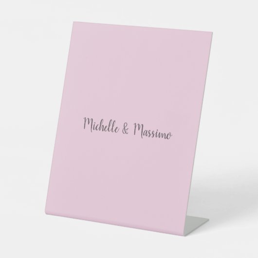 Signe De Table Noms de couple classiques professionnels uniques (Recto)