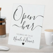 Signe De Table Noms personnalisés Blanc Calligraphie Ouvrir la ba (In SItu)