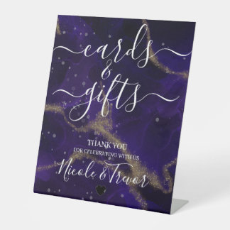 Signe De Table Noms personnalisés Cartes et Cadeaux Deep Purple G