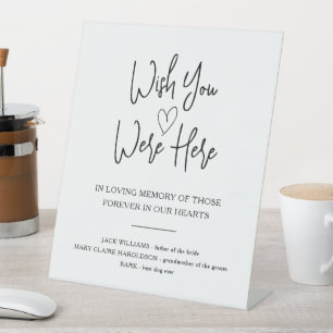 Signe De Table Noms personnalisés mémorial dans le Mariage de mém