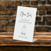 Signe De Table Noms personnalisés Open Bar Dance Floor Signal Mar