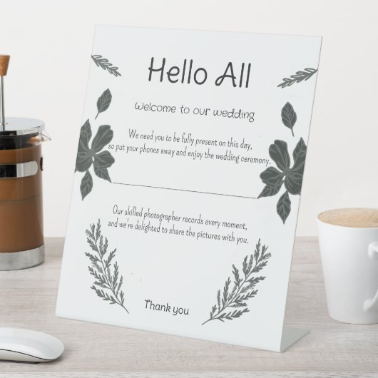 Signe De Table Note d'accueil (In SItu)