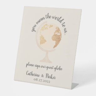 Signe De Table Notre Adventure World Globe Carte Voyage Mariage o