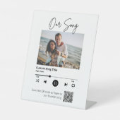 Signe De Table Notre Cantique Mariage Réception Scan QR Code Tabl (Recto)