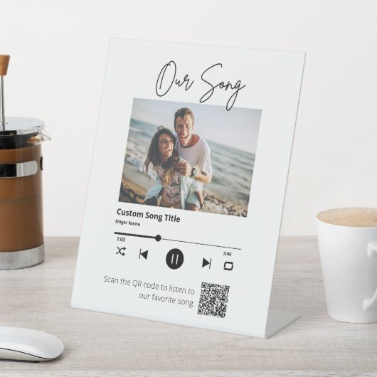 Signe De Table Notre Cantique Mariage Réception Scan QR Code Tabl (In SItu)