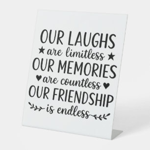 Signe De Table Notre Citation D'amitié Aux Éclats de Rire Illimit
