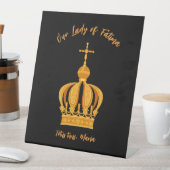 Signe De Table Notre-Dame de Fatima couronne (In SItu)
