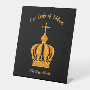 Signe De Table Notre-Dame de Fatima couronne