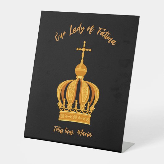 Signe De Table Notre-Dame de Fatima couronne (Recto)