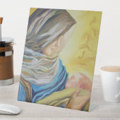 Signe De Table Notre Dame du Silence tenant le bébé Jésus (In SItu)