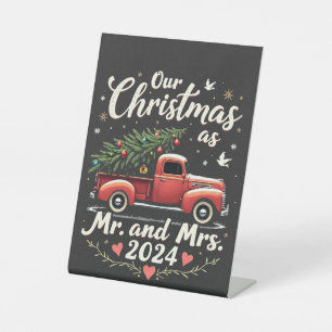 Signe De Table Notre Noël en tant que M. et Mme 2024 Couples asso