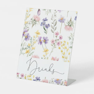 Signe De Table Notre Petit Baby shower Botanique Fleur sauvage Bo