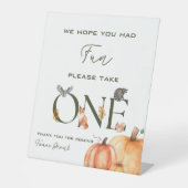 Signe De Table Notre Petit Citrouille Premier Anniversaire Fête F (Recto)