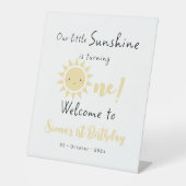 Signe De Table Notre soleil devient un joli anniversaire Bienvenu (Recto)