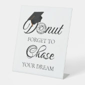 Signe De Table N'oubliez pas de poursuivre votre rêve Graduation  (Recto)