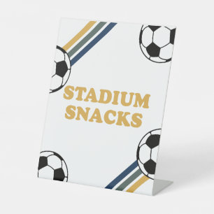 Signe De Table Nourriture de stade d'anniversaire de football Pan