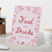 Signe De Table Nourriture et boissons de la Saint-Valentin modern (In SItu)