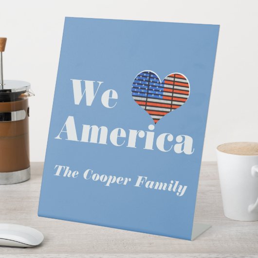 Signe De Table Nous aimons l'Amérique (In SItu)