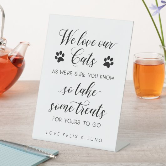 Signe De Table Nous aimons nos chats...alors prenez quelques gâte (In SItu)