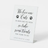 Signe De Table Nous aimons nos chats...alors prenez quelques gâte (Recto)