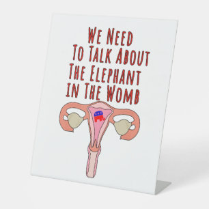 Signe De Table Nous devons parler de l'éléphant dans le ventre