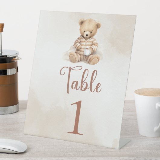 Signe De Table Nous pouvons à peine attendre la Baby Shower NUMÉR (In SItu)