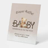 Signe De Table Nous Pouvons Attendre Rapidement Baby shower Déche (Recto)